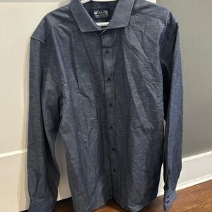 M TAILOR. Men’s, blue jean, button down. NWOT.